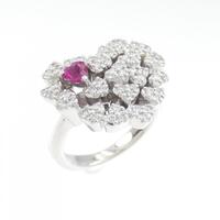 ポンテヴェキオ ハート ルビーピンキーリング 0.13CT