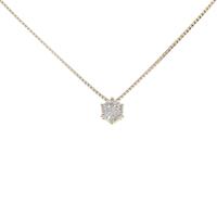 K18YG ソリティア ダイヤモンド ネックレス 0.14CT