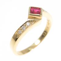K18YG ルビー リング