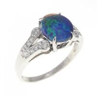 PT ブラックオパール リング 1.06CT