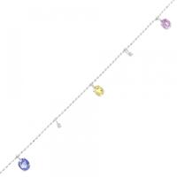 K18WG サファイヤ ブレスレット 1.15CT 拡散処理未検査