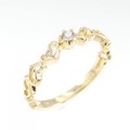 K18YG ハート ダイヤモンド リング 0.05CT