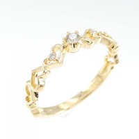 K18YG ハート ダイヤモンド リング 0.05CT