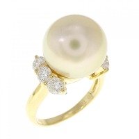 K18YG 白蝶パール リング 11.5mm