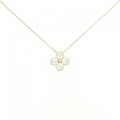【新品】K18YG フラワー ダイヤモンド ネックレス 1.014CT H SI1?2 VG?GOOD