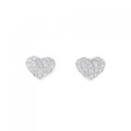 K18WG ハート ダイヤモンド ピアス 0.50CT