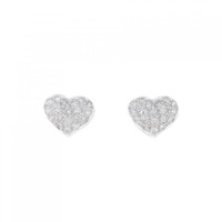 K18WG ハート ダイヤモンド ピアス 0.50CT