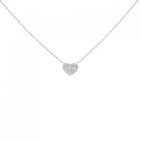 K10WG ハート ダイヤモンド ネックレス 0.10CT