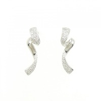 K18WG ダイヤモンド ピアス 0.14CT