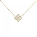 K18YG フラワー ダイヤモンド ネックレス 0.32CT