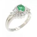 PT エメラルド リング 0.32CT