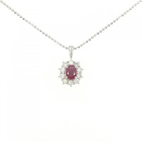 PT ルビー ネックレス 0.60CT