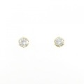 K18YG ソリティア ダイヤモンド ピアス 0.30CT