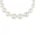 シルバークラスプ 白蝶パール ネックレス 9.5-13.5mm