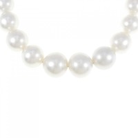 シルバークラスプ 白蝶パール ネックレス 9.5-13.5mm