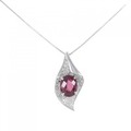 K18WG ガーネット ネックレス 3.68CT