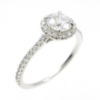 ティファニー ソレスト ラウンド リング 0.47CT E VS1 3EXT