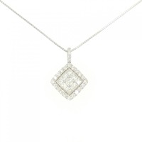 K18WG ダイヤモンド ネックレス 1.00CT
