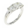 PT スリーストーン ダイヤモンド リング 1.08CT