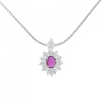 PT ルビー ネックレス 0.43CT