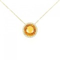 K18YG シトリン ネックレス 6.85CT