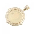 K18YG枠 コイン ペンダント