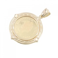 K18YG枠 コイン ペンダント