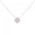 K14WG/K14PG 2WAY フラワー ダイヤモンド ネックレス 0.28CT