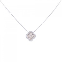 K14WG/K14PG 2WAY フラワー ダイヤモンド ネックレス 0.28CT