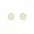 K18PG ローズ ダイヤモンド ピアス 0.38CT