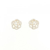 K18PG ローズ ダイヤモンド ピアス 0.38CT