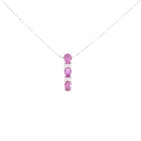 K18WG ルビー ネックレス 0.65CT