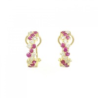 K18YG ルビー ピアス/イヤリング 0.74CT