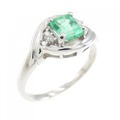 PT エメラルド リング 0.58CT