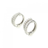 K18WG ダイヤモンド イヤリング 0.40CT