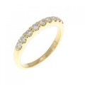 K18YG ハーフエタニティ ダイヤモンド リング 0.23CT