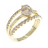 K18YG ダイヤモンド リング 0.75CT