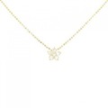 K18YG フラワー ダイヤモンド ネックレス 0.21CT