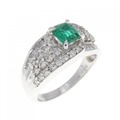 PT エメラルド リング 0.43CT