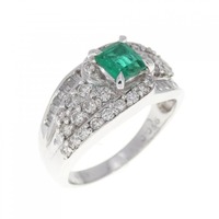PT エメラルド リング 0.43CT