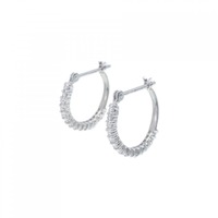 PT フープ ダイヤモンド ピアス 0.30CT