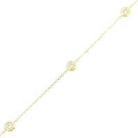 K18YG ダイヤモンド ブレスレット 0.12CT