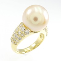 K18YG 白蝶パール リング 12.7mm