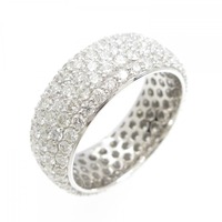 750WG パヴェ ダイヤモンド リング 3.25CT