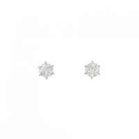 【リメイク】PT/ST ダイヤモンド ピアス 0.326CT 0.346CT E SI2 VG-G