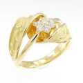 藤平 卓 フラワー ダイヤモンド リング 0.23CT