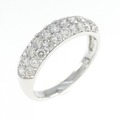 K18WG パヴェ ダイヤモンド リング 0.70CT