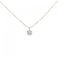 K18PG ソリティア ダイヤモンド ネックレス 0.15CT