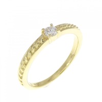 K18YG ダイヤモンド リング 0.1CT
