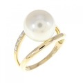 K18YG 白蝶パール リング 10.1mm